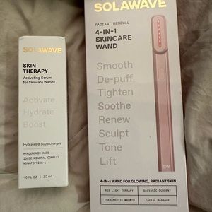 Solawave 4 in 1 Therapy Skincare Wand & Activating Serum Kit (device and serum)